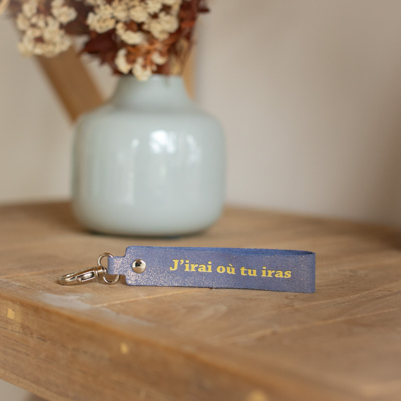 Porte-Clés J’irai où tu iras, Marque LA CARTABLIERE | Bijoux Totem