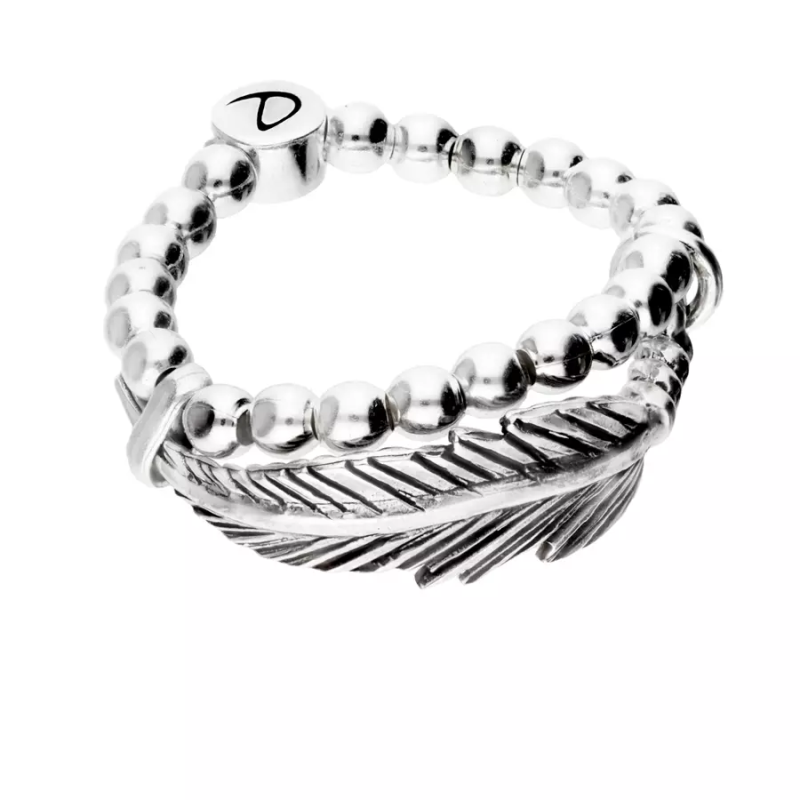 doriane-bijoux-plume-élastique-bague-argent-bijoux-totem.