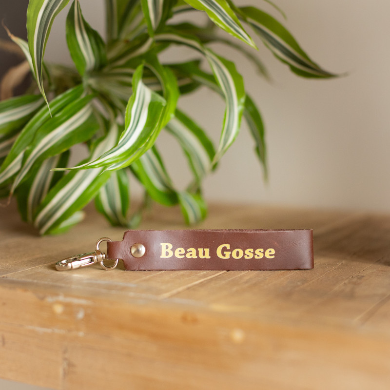la-cartablière-porte-clés-beau-gosse-cuir-ébène-bijoux-totem.