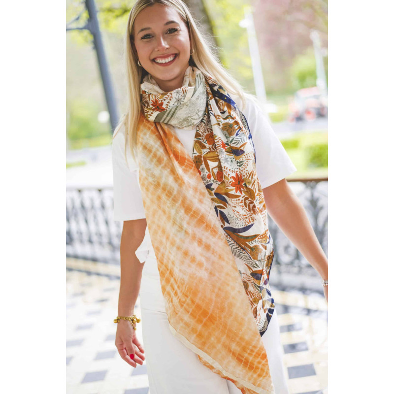 shanna-tessa-foulard-orange-kaki-rouille-bijoux-totem