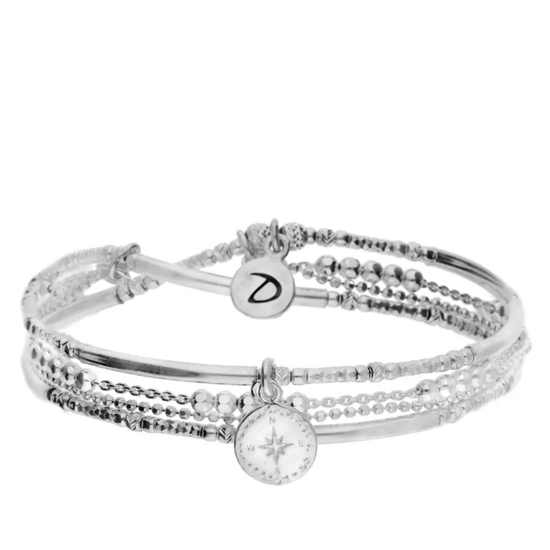 doriane-bijoux-boussole-bracelet-élastique-argent-bijoux-totem.
