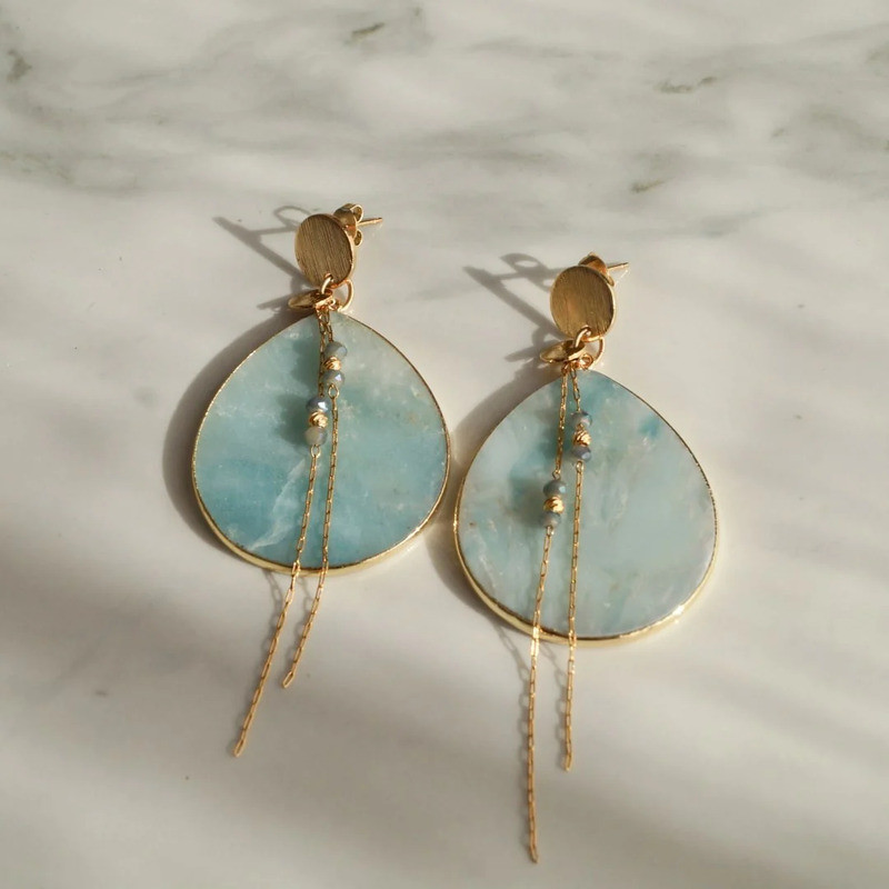 loetma-pénélope-boucles d’oreilles-amazonite-bijoux totem