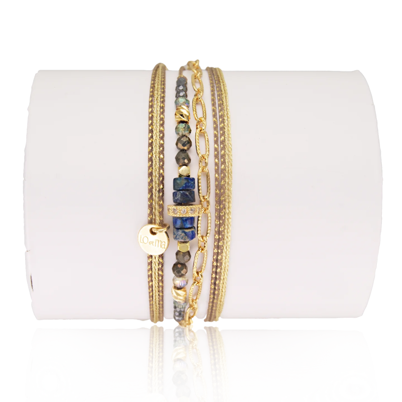 Bracelet ajustable multi tours Calypso, Marque Loetma | Bijoux Totem