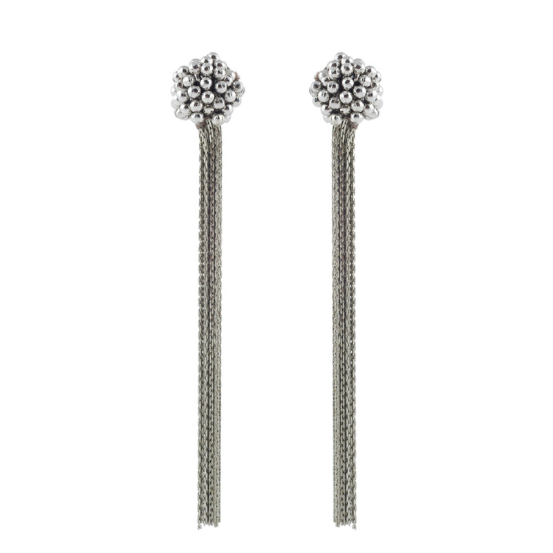 Boucles d’oreilles argentées, Marque House Of Tuhina | Bijoux Totem.