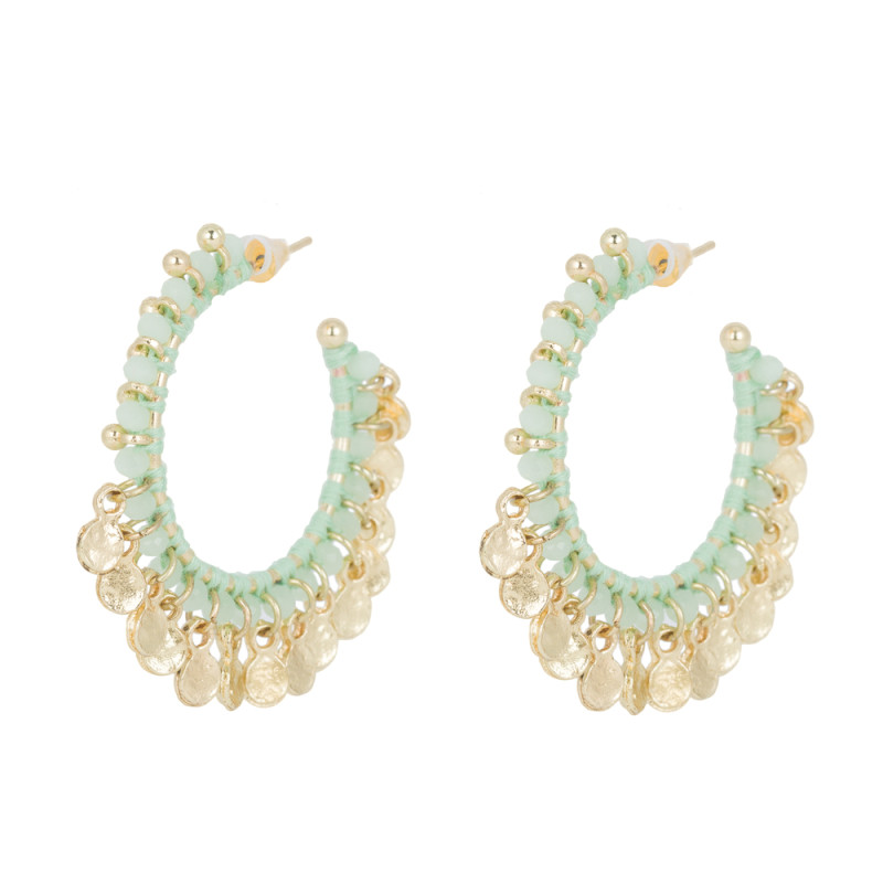 house-of-tuhina-boucles-d ’oreilles-dorées-vert-bijoux-totem.