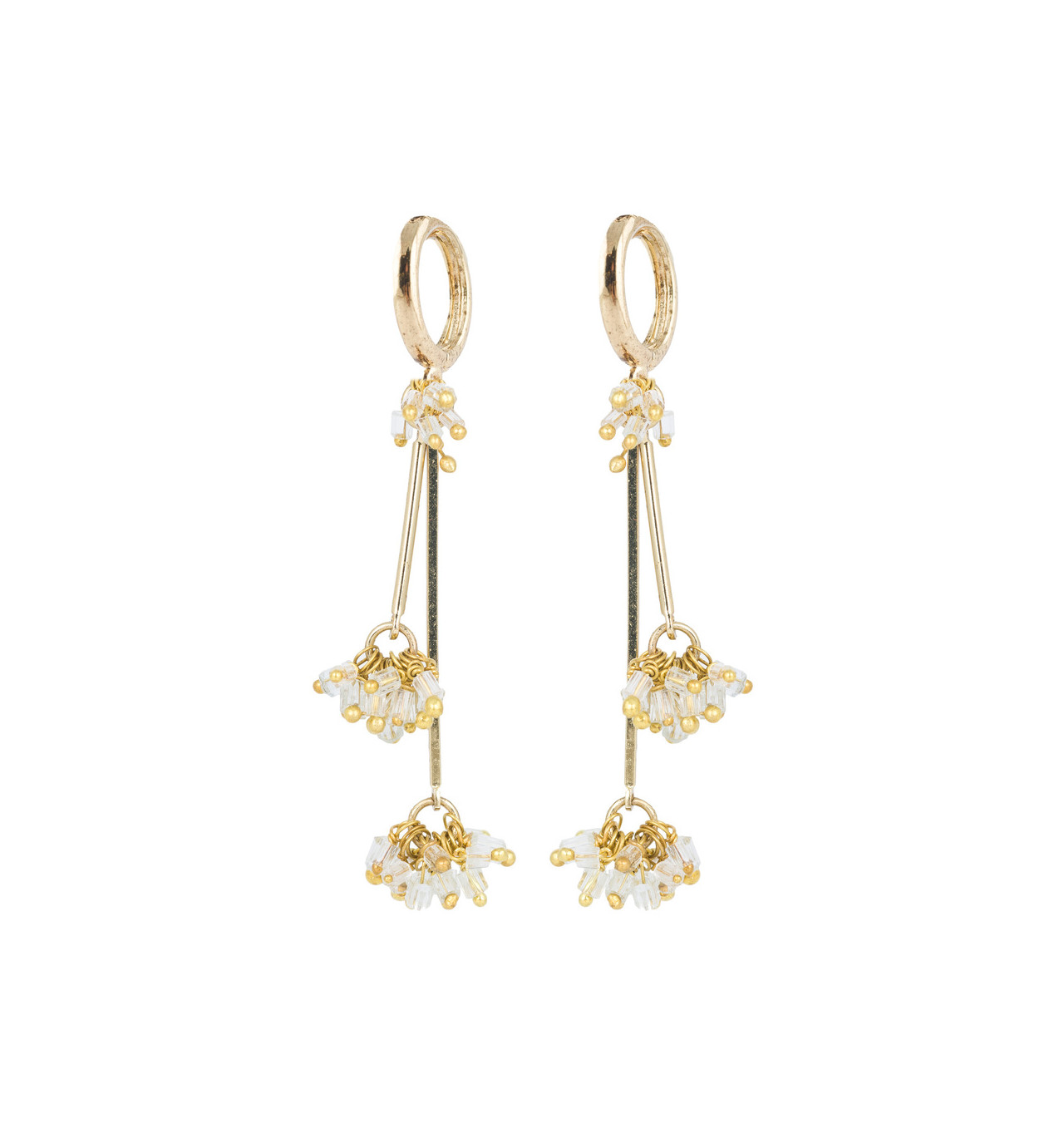 house-of-tuhina-créoles-boucles-d ’oreilles-dorées-blanc-bijoux-totem.