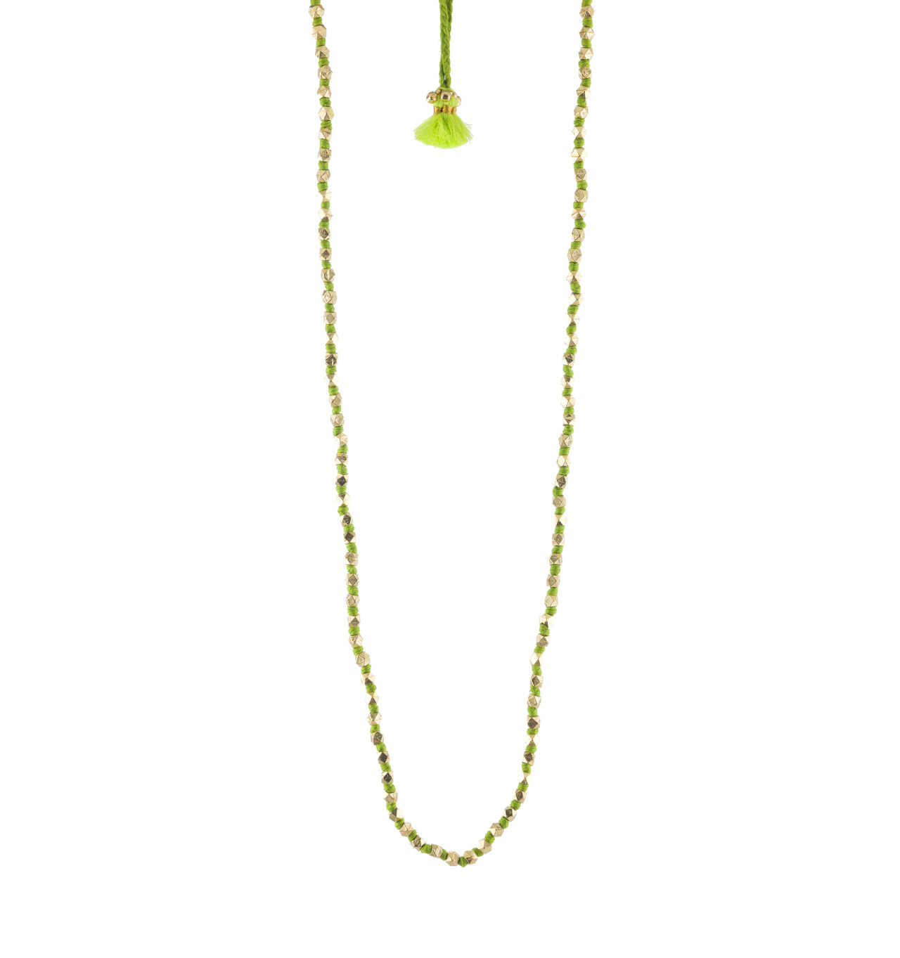 Bijoux Totem HOUSE OF TUHINA Collier Sautoir Citron Vert. HOUSE OF TUHINA