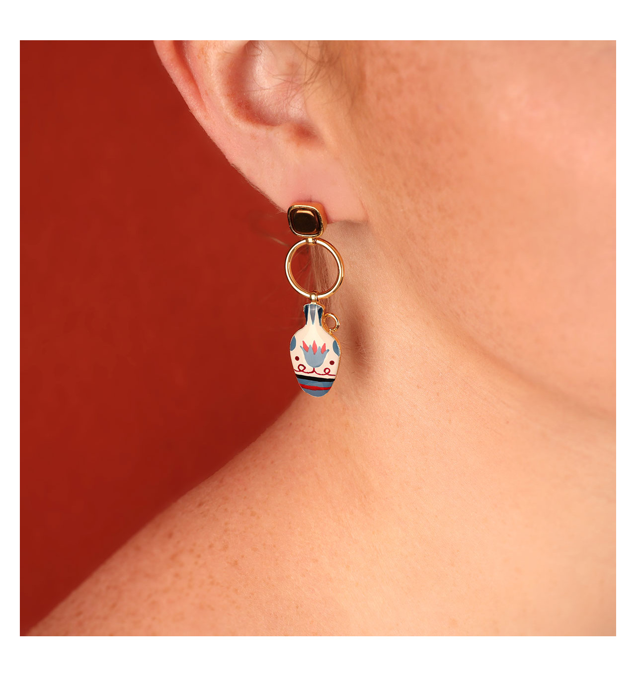 Bijoux Totem TARATATA TARATATA bijoux Boucles d'oreilles Puces Antique.