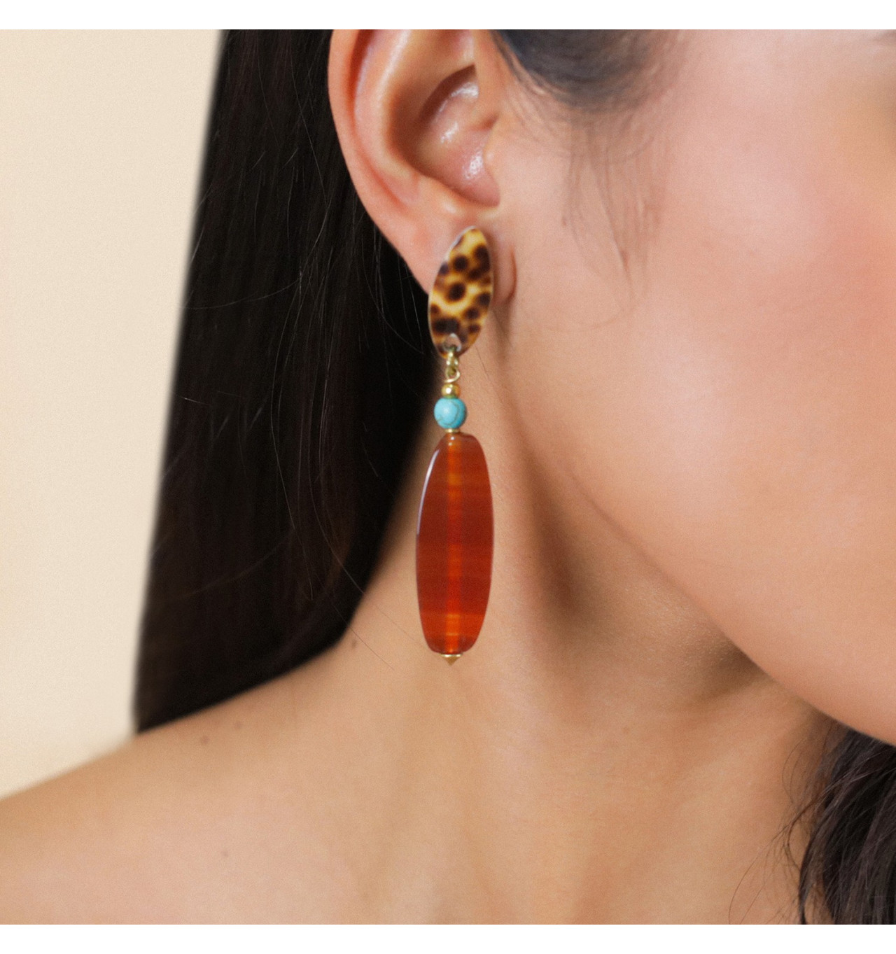 Bijoux Totem NATURE NATURE bijoux Boucles d'oreilles Puces Surabaya.