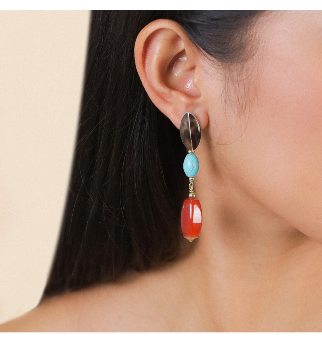 Bijoux Totem NATURE NATURE bijoux Boucles d'oreilles Puces Surabaya.