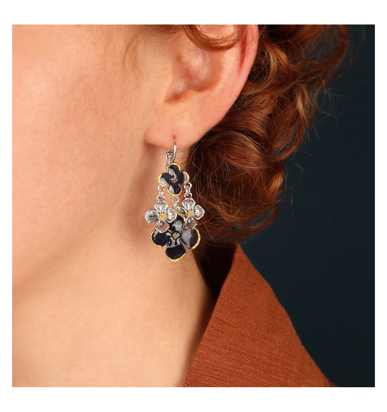 Bijoux Totem TARATATA TARATATA bijoux Boucles d’oreilles Dormeuses Hortensia.