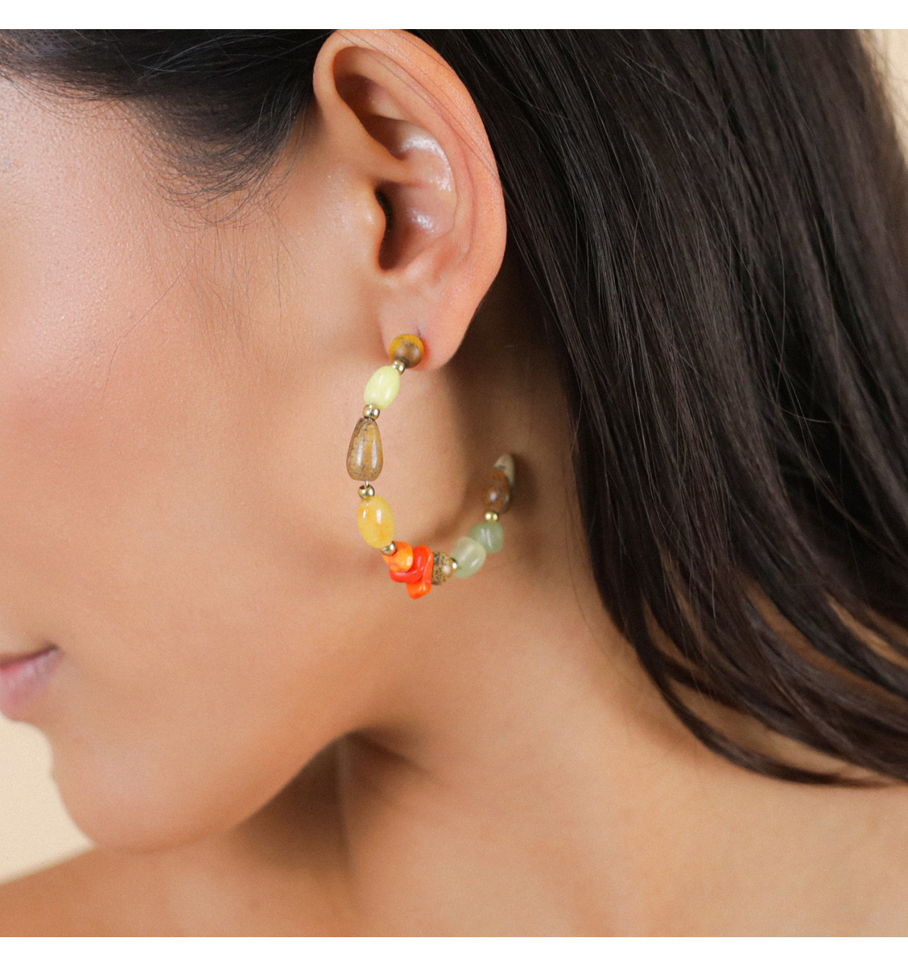 Bijoux Totem NATURE NATURE bijoux Boucles d'oreilles Créoles Tivoli.