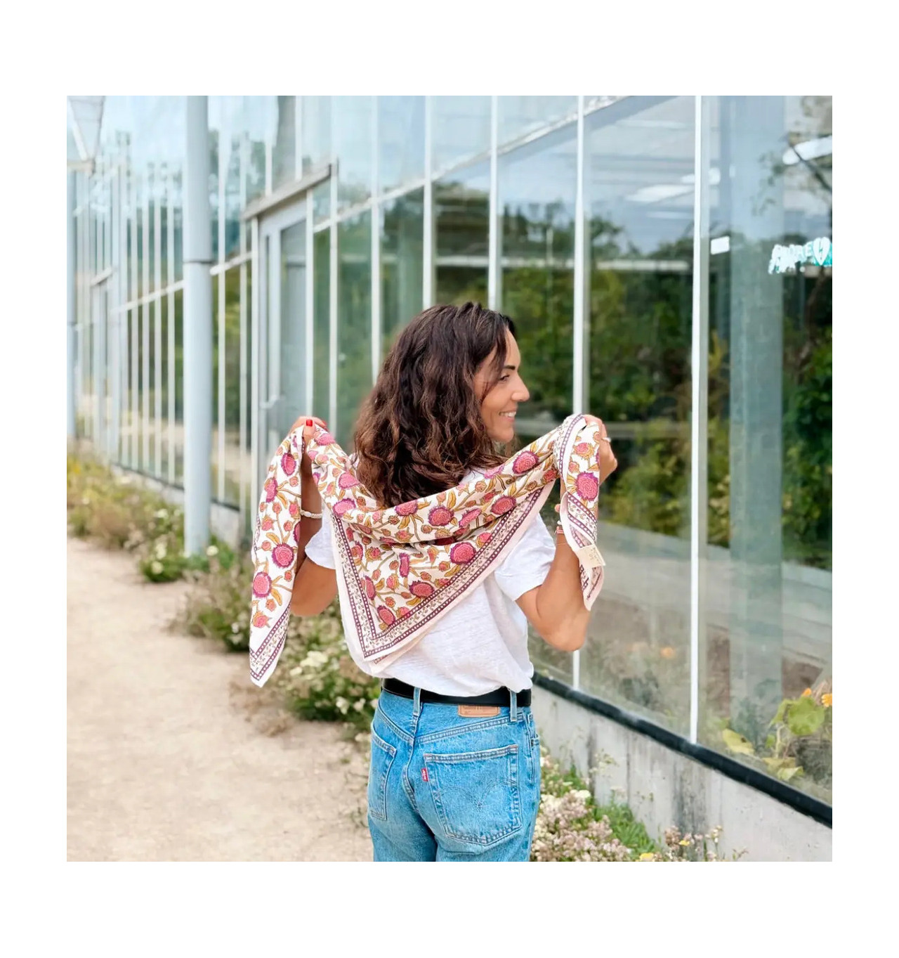 Bijoux Totem SO FAMILY SO FAMILY Foulard Pink Pondichéry.