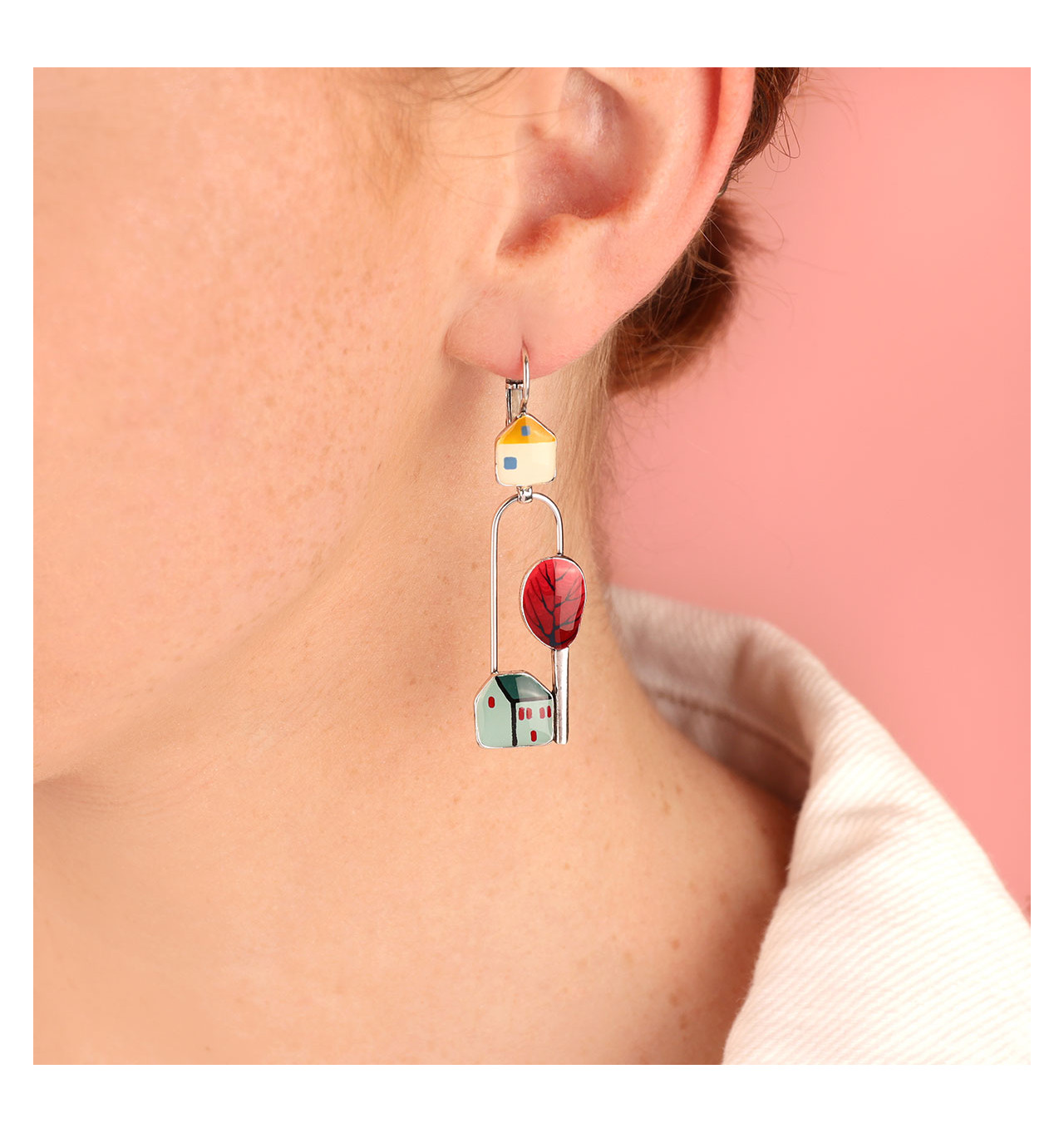 Bijoux Totem TARATATA TARATATA bijoux Boucles d’oreilles Dormeuses Mon Petit Village.