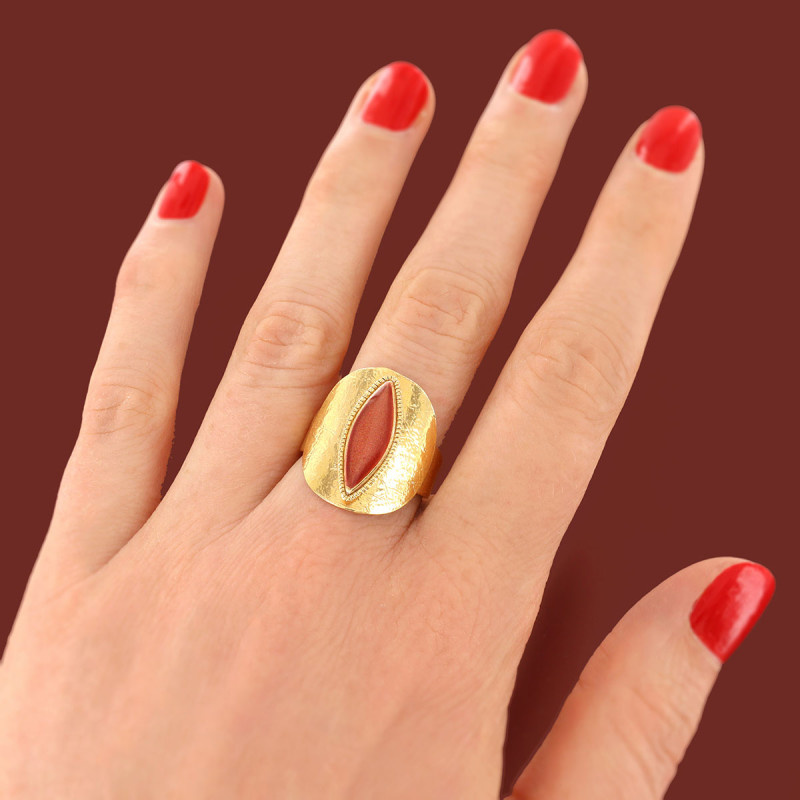 Bague réglable Zebra, Marque Taratata bijoux | Bijoux Totem.