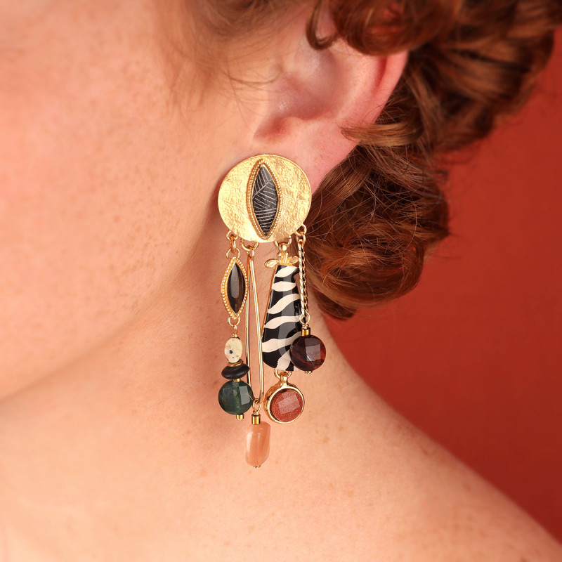Clips fantaisies Zebra, Marque Taratata | Bijoux Totem