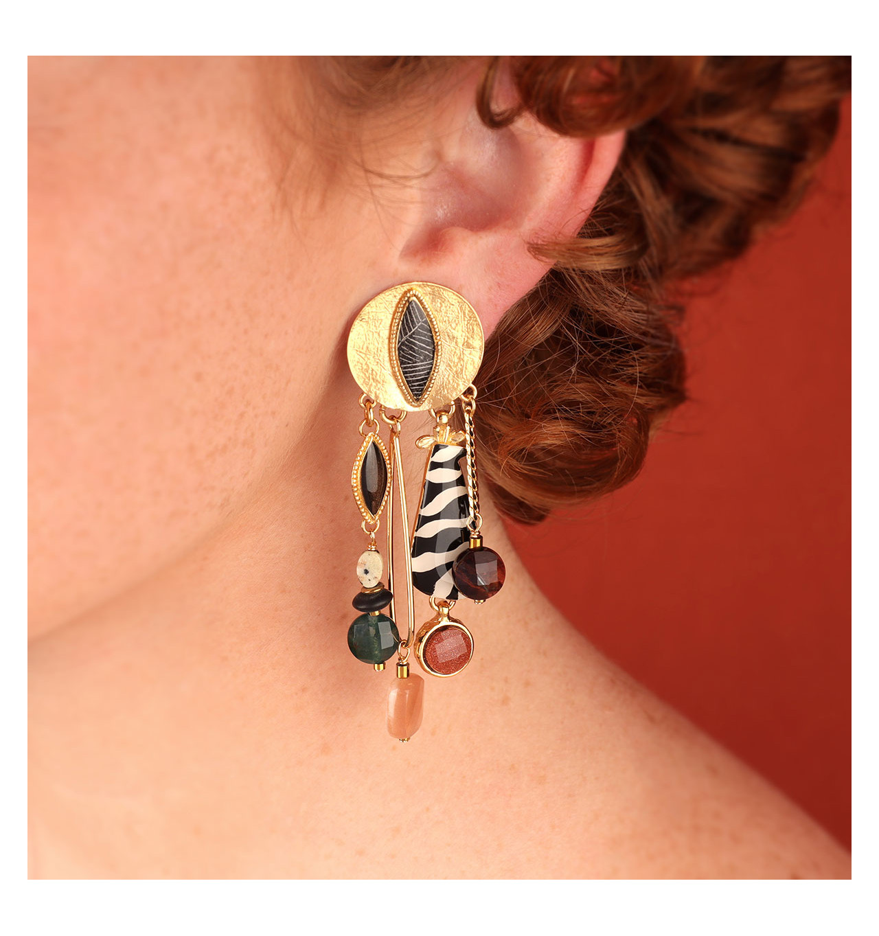 Clips fantaisies Zebra, Marque Taratata | Bijoux Totem