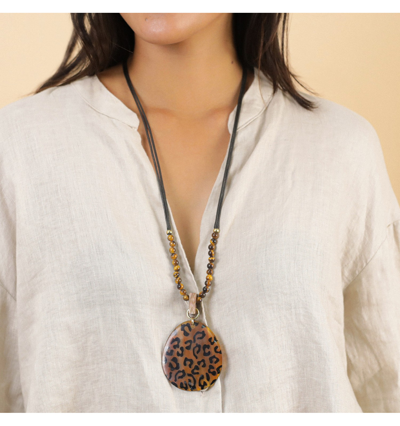 Bijoux Totem NATURE NATURE bijoux Collier Sautoir Jaguar.