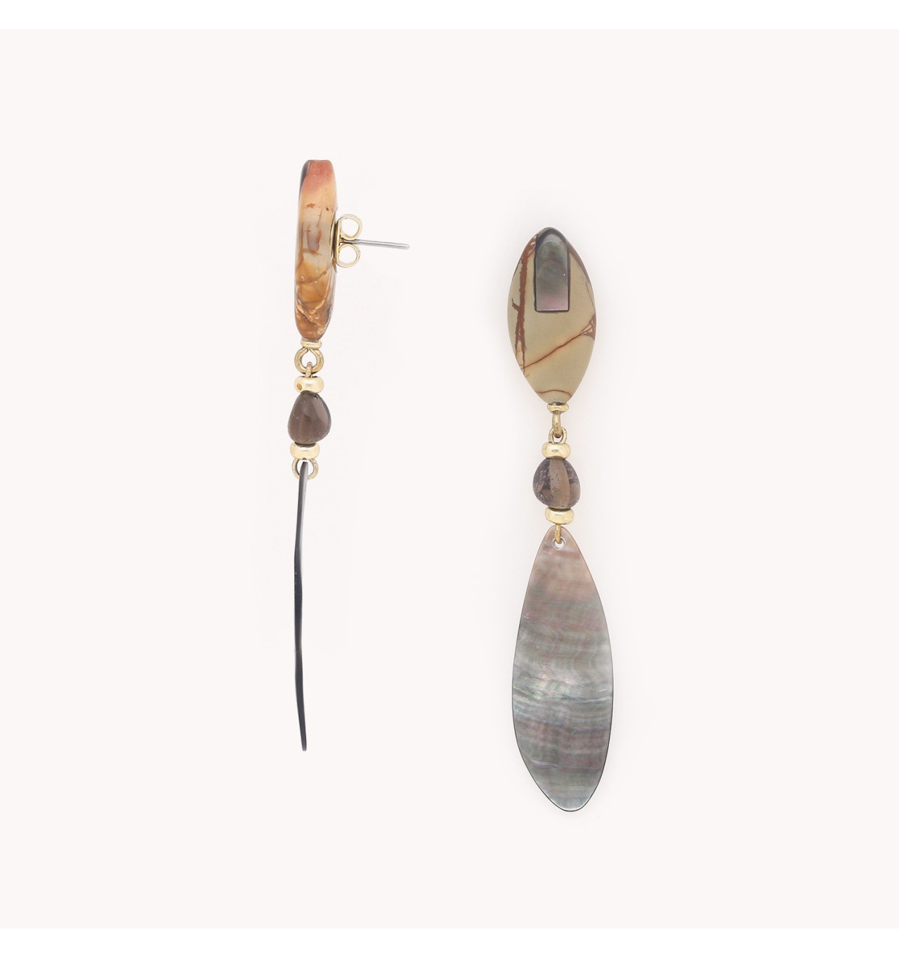 Bijoux Totem NATURE NATURE bijoux Boucles d'oreilles Poussoirs L’Ile Rousse.