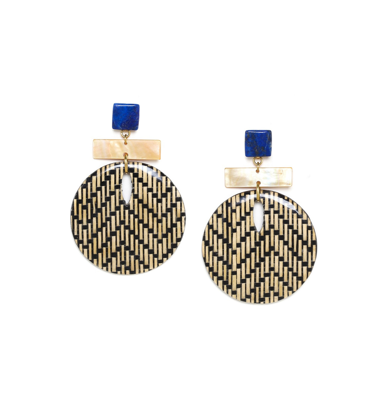 Bijoux Totem NATURE NATURE bijoux Boucles d'oreilles Poussoirs Madame Bogolan.