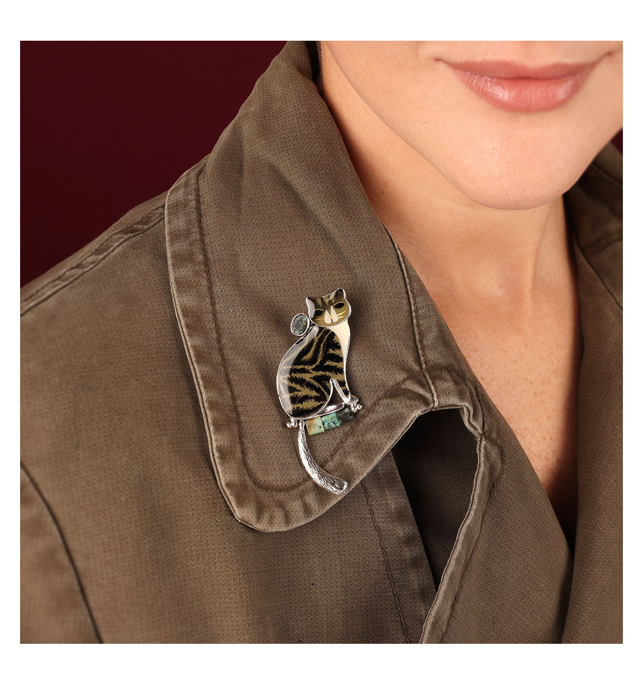 Broche fantaisie Tabby, Marque Taratata | Bijoux Totem