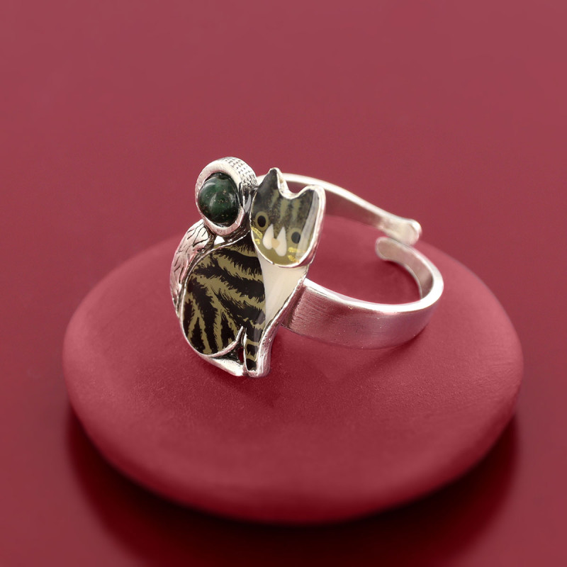Bague réglable Tabby, Marque Taratata bijoux | Bijoux Totem.