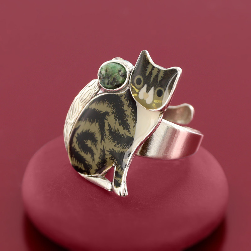 Bague réglable Tabby, Marque Taratata bijoux | Bijoux Totem.