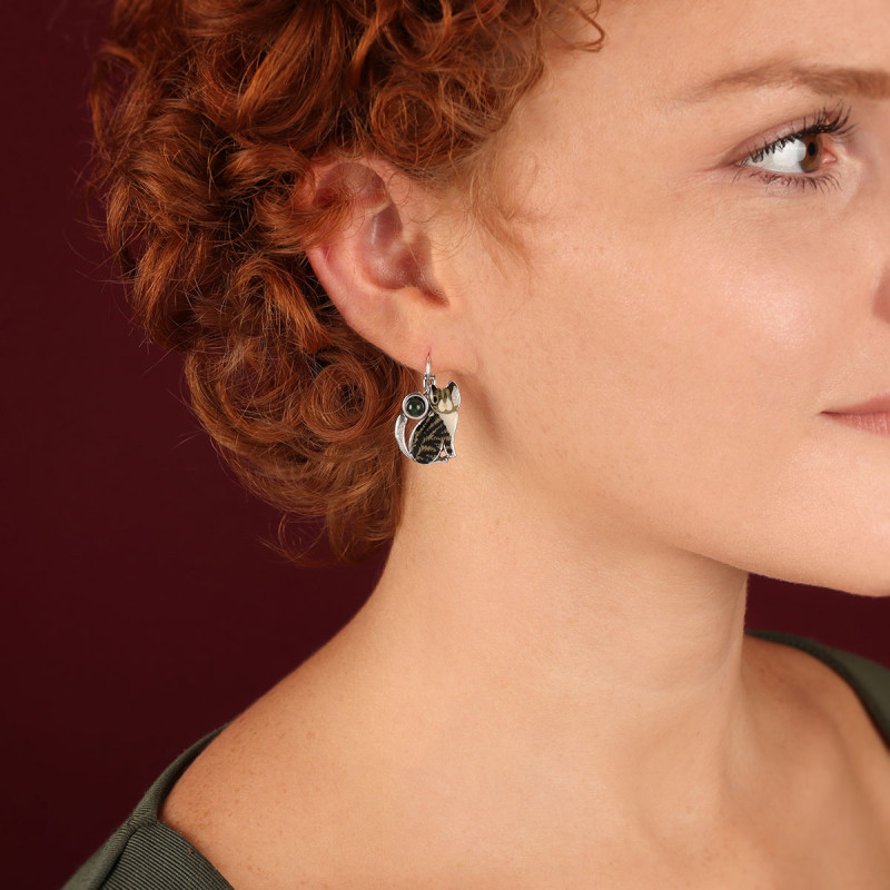 Dormeuses Tabby, Marque Taratata bijoux | Bijoux Totem