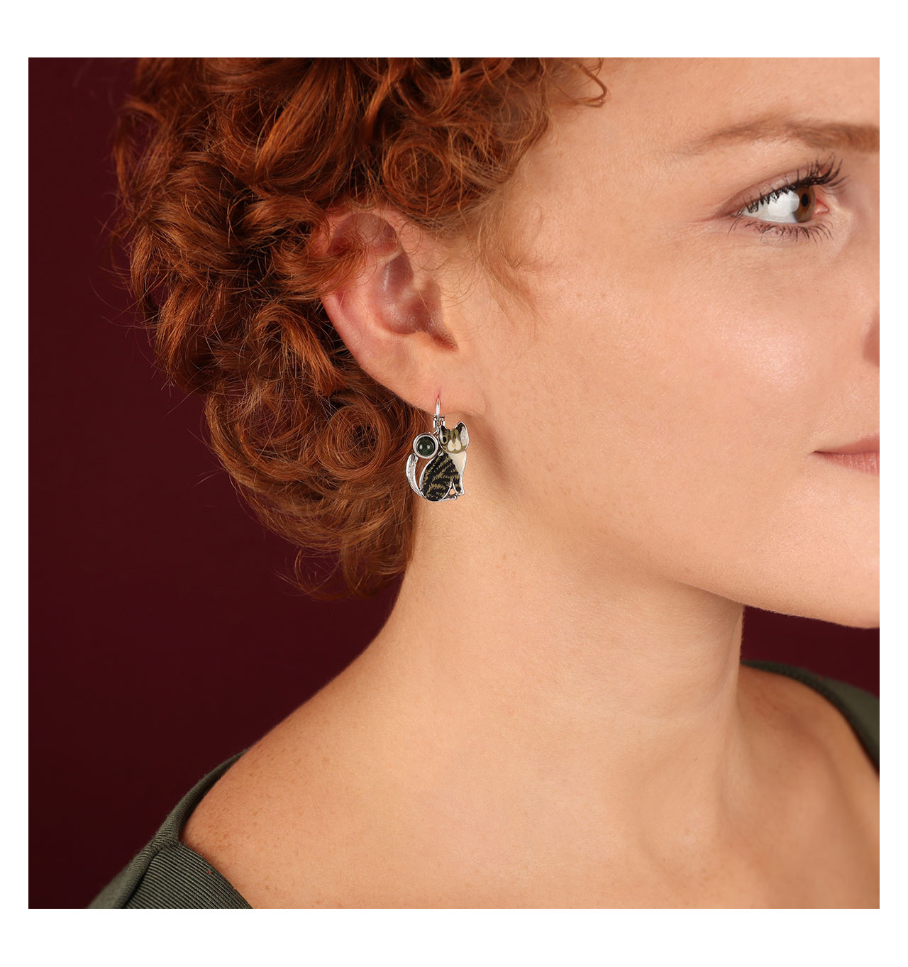 Dormeuses Tabby, Marque Taratata bijoux | Bijoux Totem