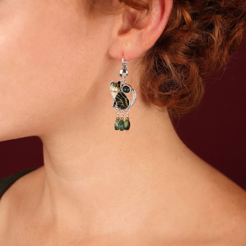 Dormeuses Tabby, Marque Taratata bijoux | Bijoux Totem