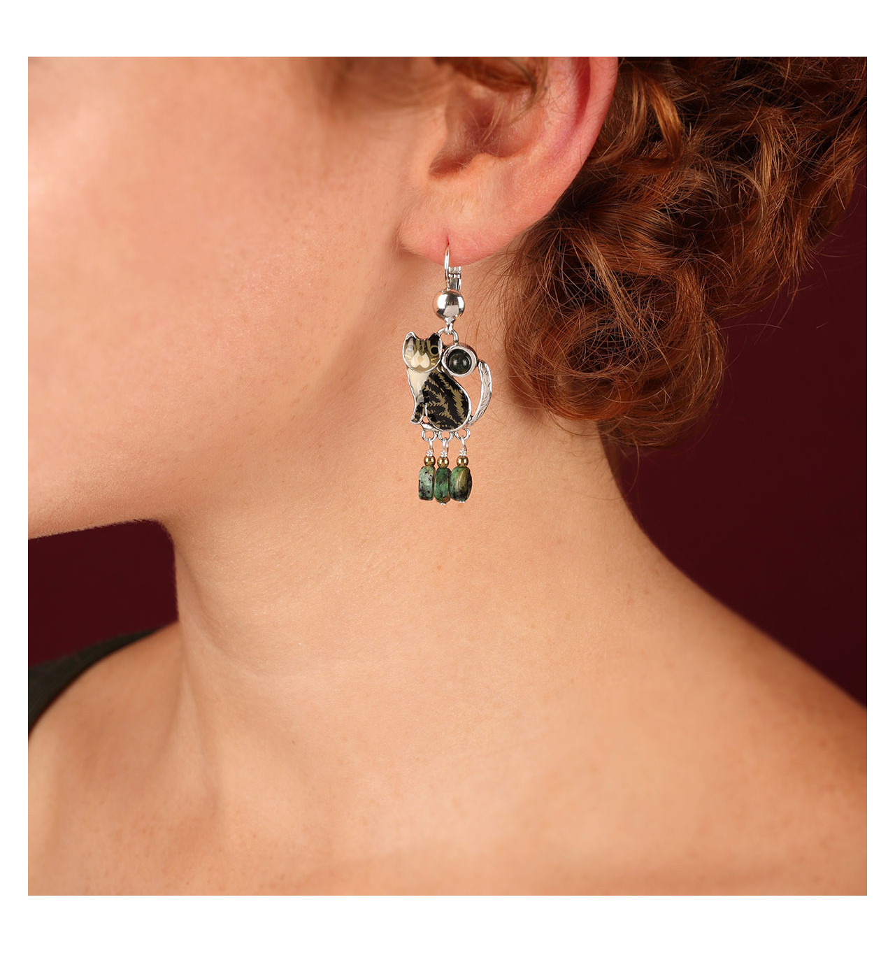 Dormeuses Tabby, Marque Taratata bijoux | Bijoux Totem