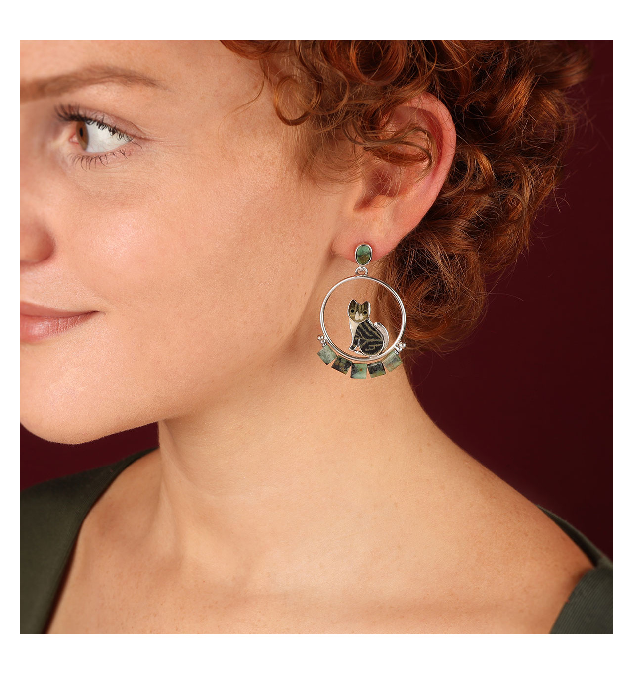 Boucles d'oreilles Tabby, Taratata bijoux | Bijoux Totem
