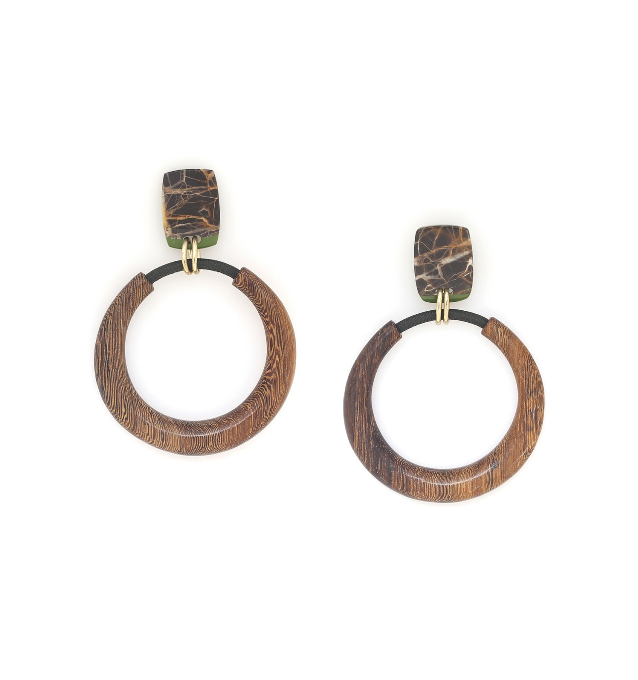 Bijoux Totem NATURE NATURE bijoux Boucles d'oreilles Poussoirs Komodo.