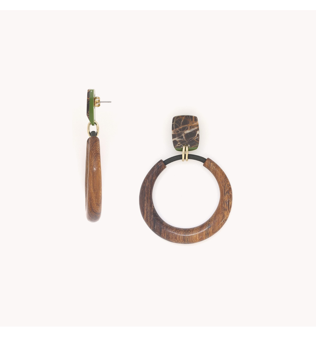 Bijoux Totem NATURE NATURE bijoux Boucles d'oreilles Poussoirs Komodo.