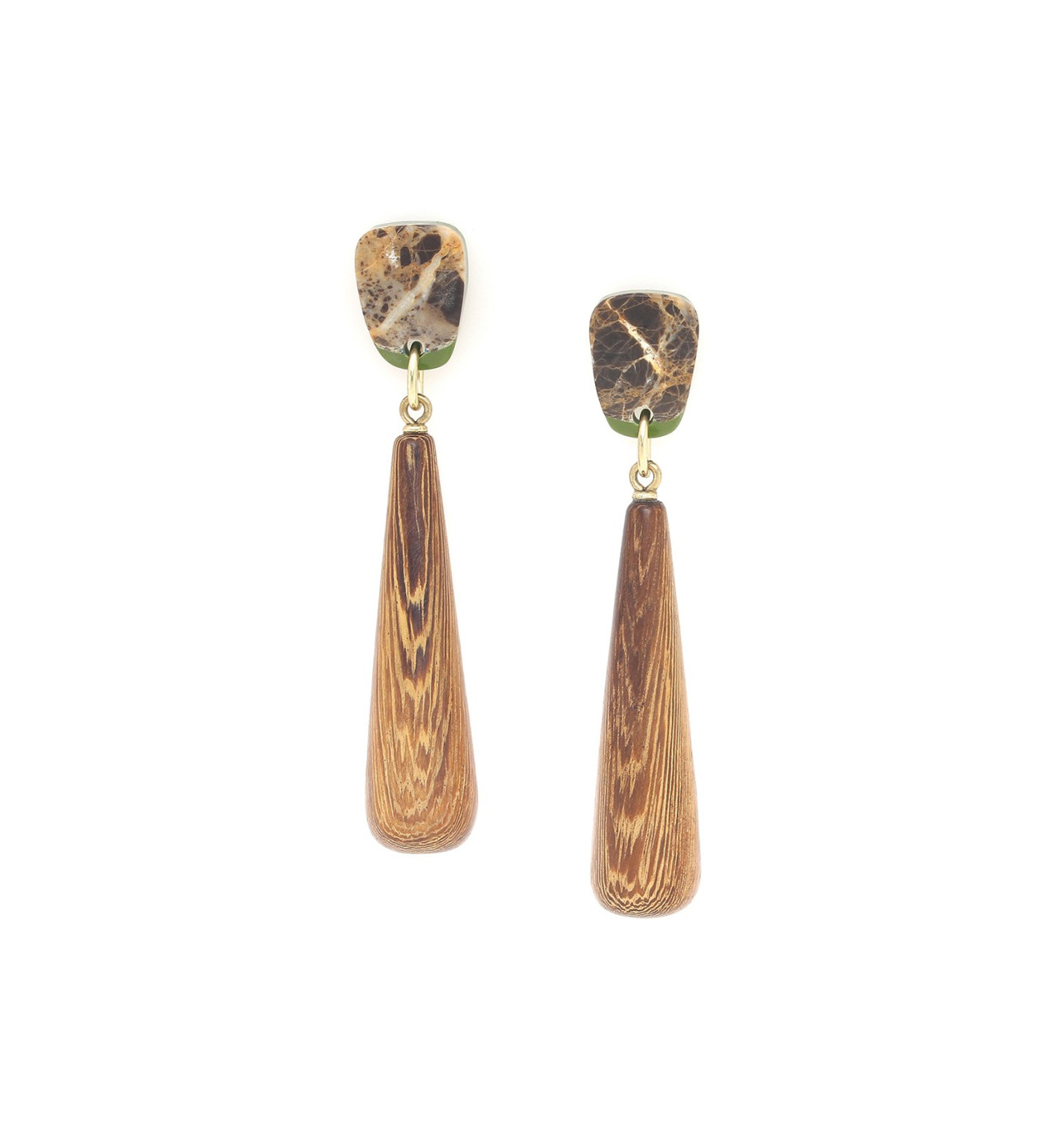 Bijoux Totem NATURE NATURE bijoux Boucles d'oreilles Poussoirs Komodo.