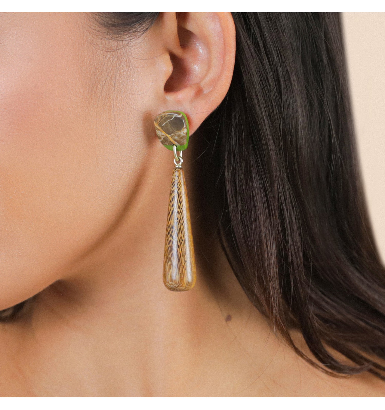 Bijoux Totem NATURE NATURE bijoux Boucles d'oreilles Poussoirs Komodo.