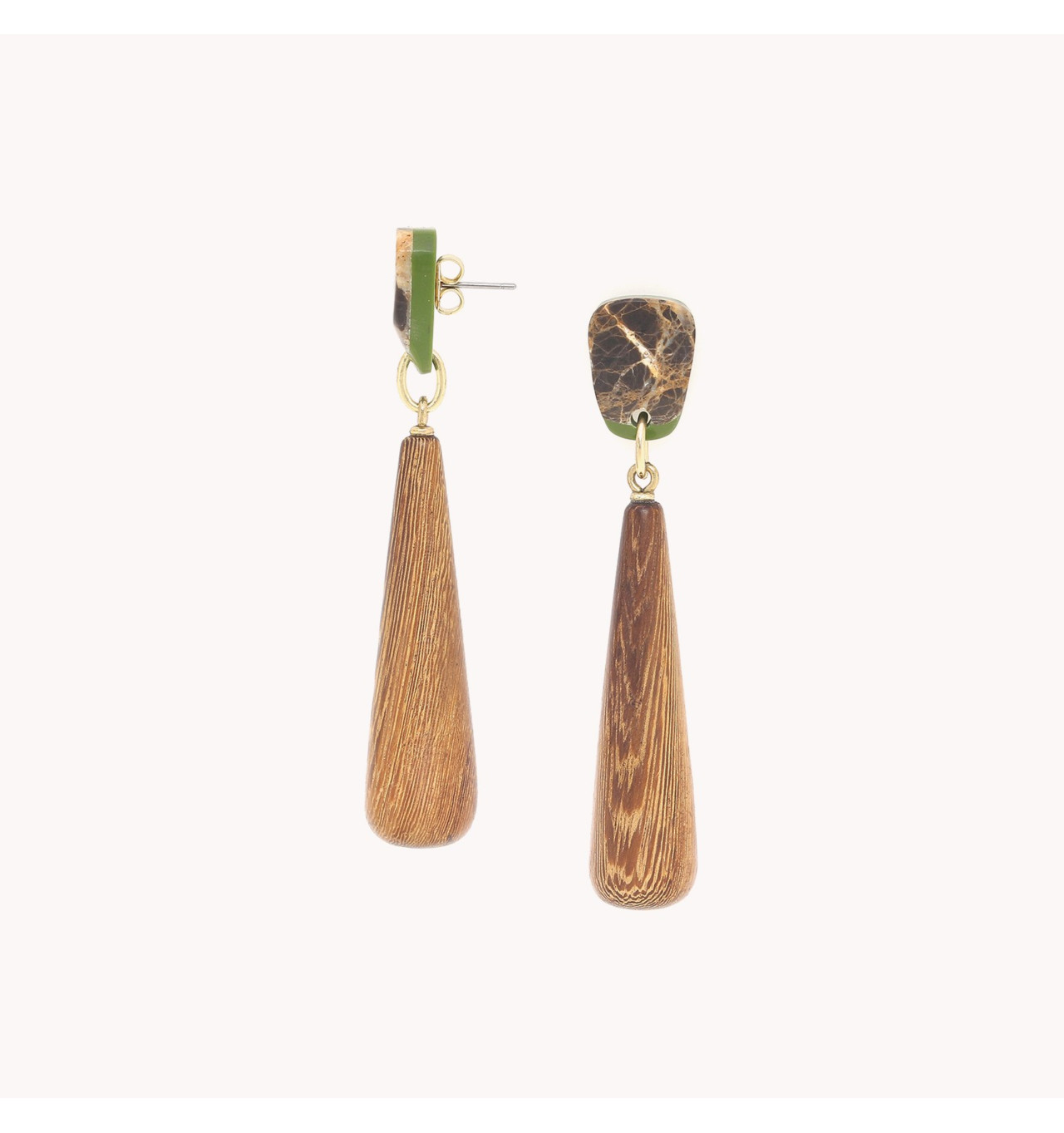 Bijoux Totem NATURE NATURE bijoux Boucles d'oreilles Poussoirs Komodo.