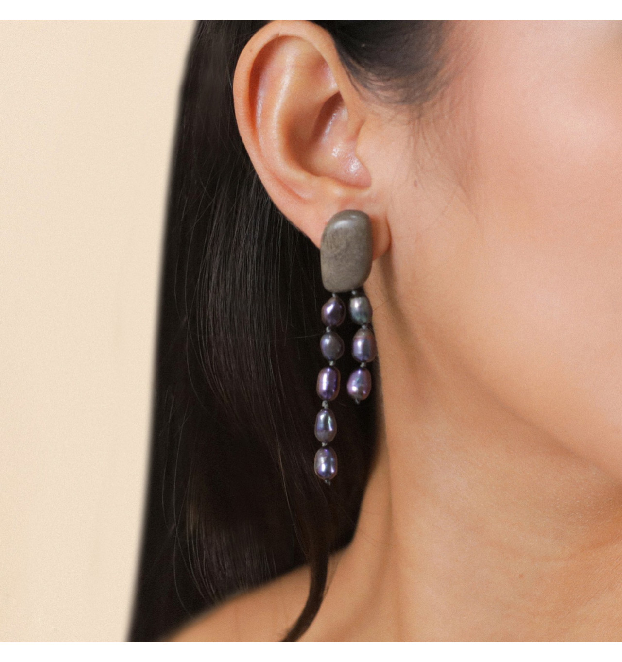 Bijoux Totem NATURE NATURE bijoux Boucles d'oreilles Poussoirs Pebble Beach.
