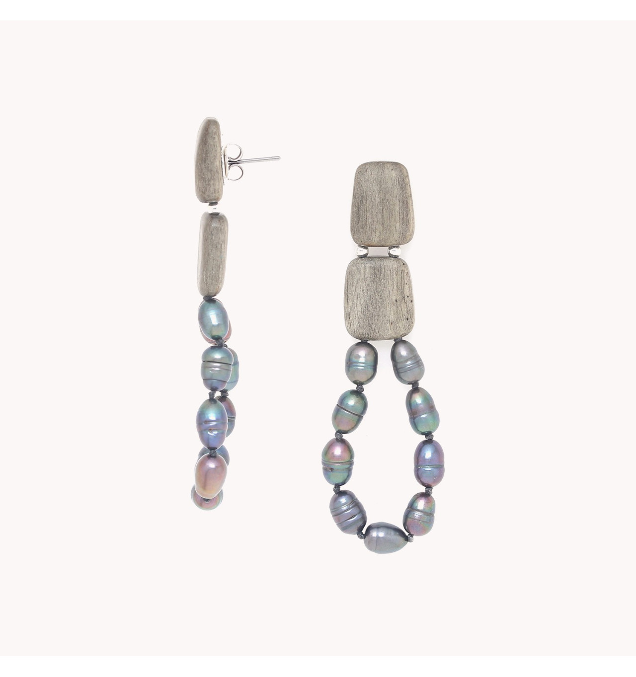 Bijoux Totem NATURE NATURE bijoux Boucles d'oreilles Poussoirs Pebble Beach.