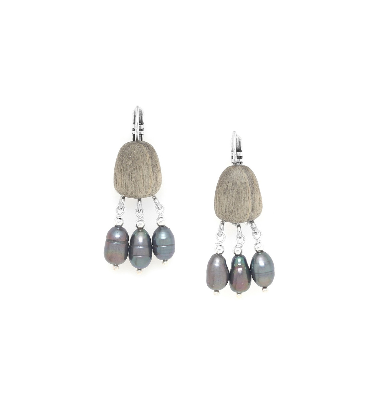 Bijoux Totem NATURE NATURE bijoux Boucles d’oreilles Dormeuses Pebble Beach.