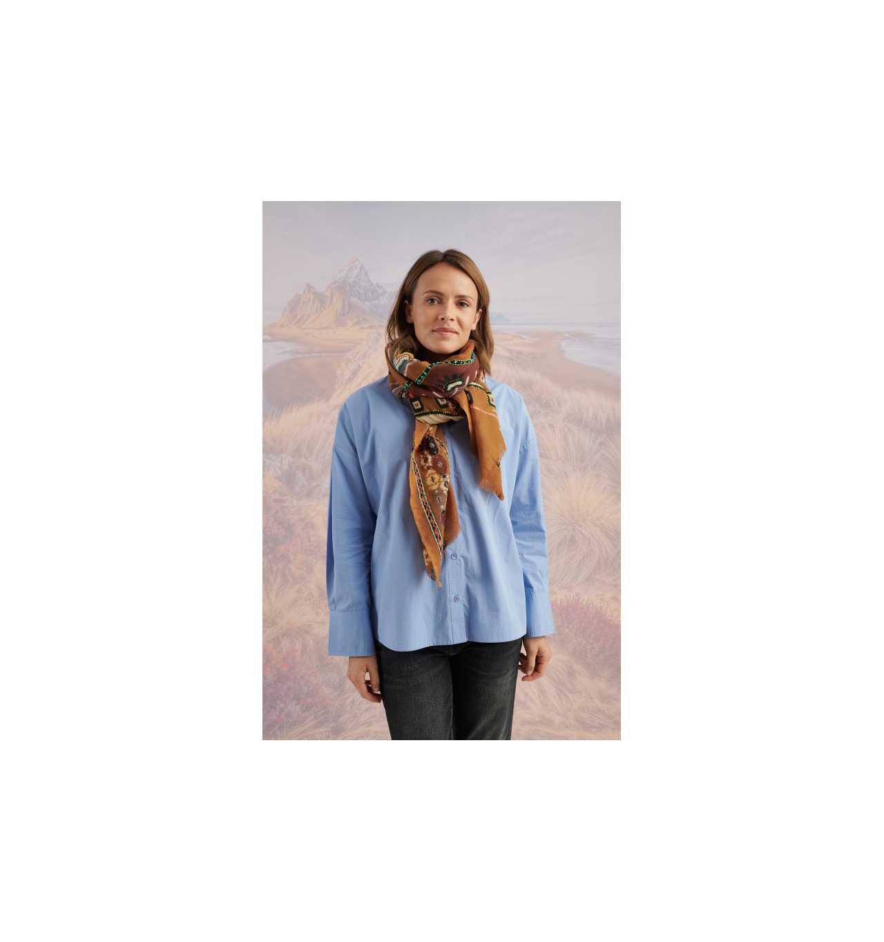 Bijoux Totem STORIATIPIC STORIATIPIC Echarpe Aspen Camel.