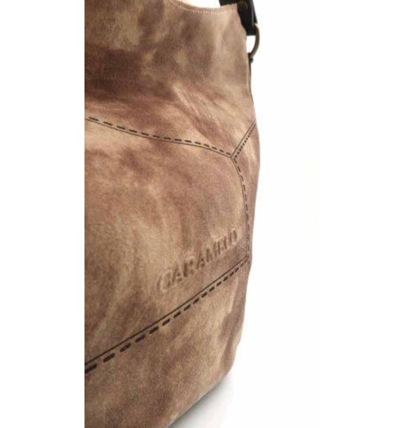 Sac porté épaule Cuir Sable, Marque CARAMELO | Bijoux Totem
