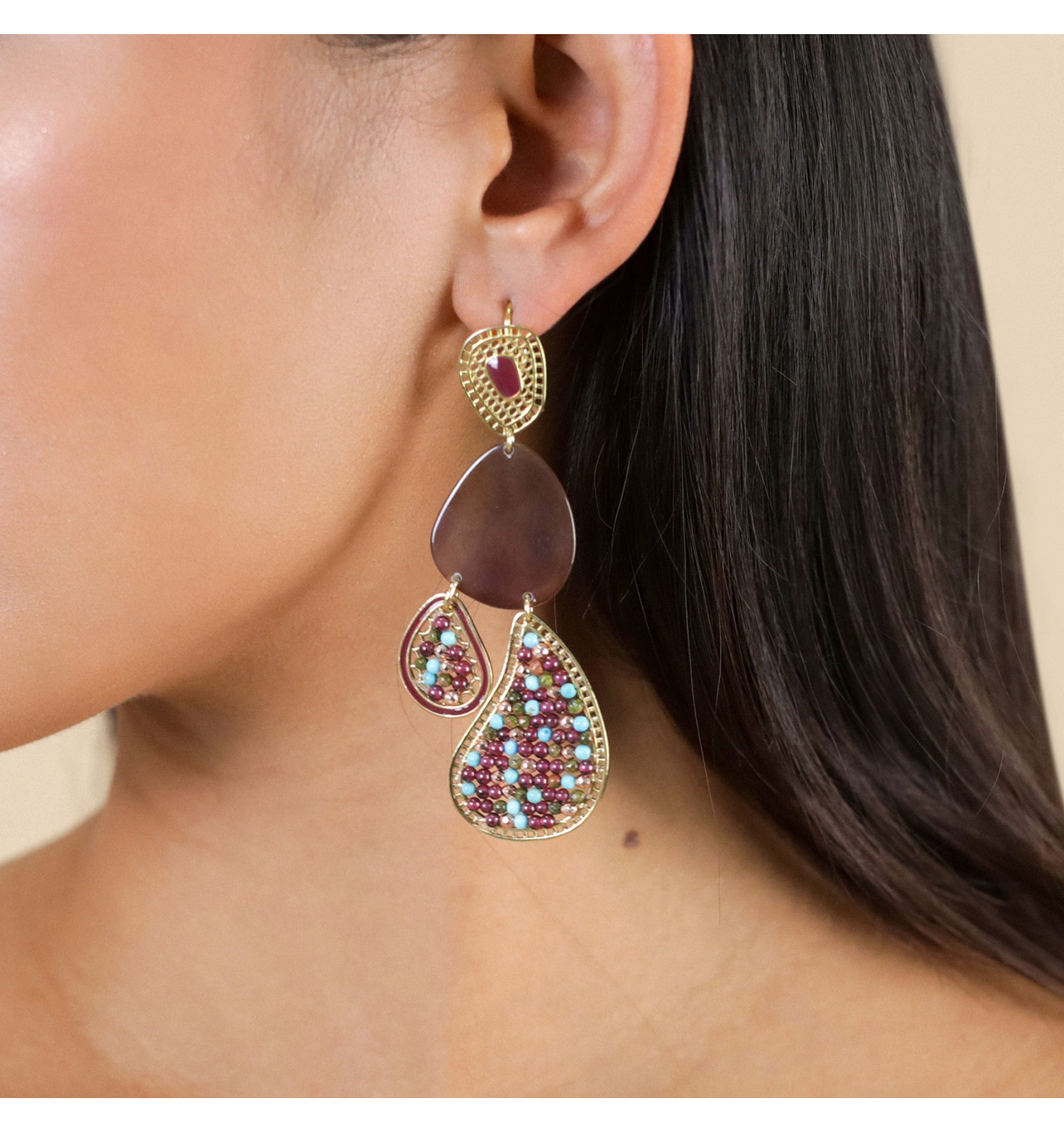 Bijoux Totem FRANCK HERVAL FRANCK HERVAL Boucles d’oreilles Dormeuses Gitanes Cassandra.