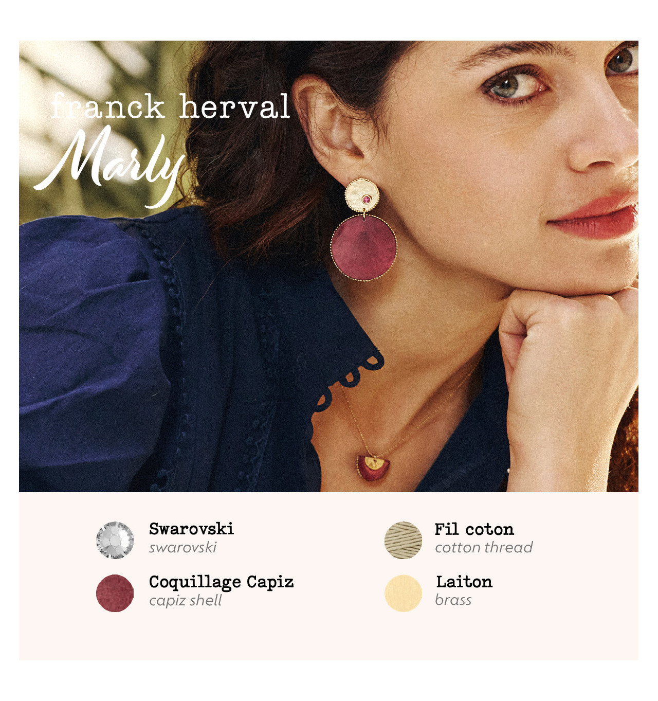 Bijoux Totem FRANCK HERVAL FRANCK HERVAL Boucles d’oreilles Dormeuses Marly.