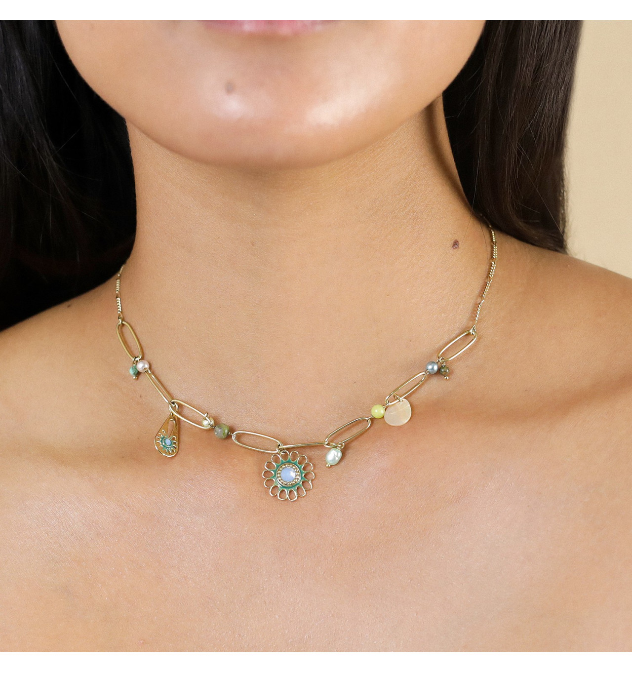 Collier Multipampilles Zélie, Franck Herval | Bijoux Totem.