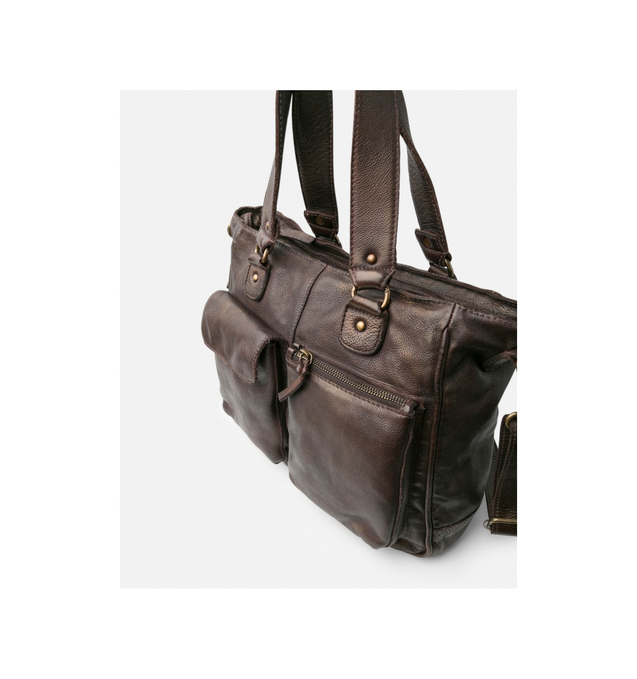 Bijoux Totem BIBA BIBA Sac bandoulière Keno Marron foncé.
