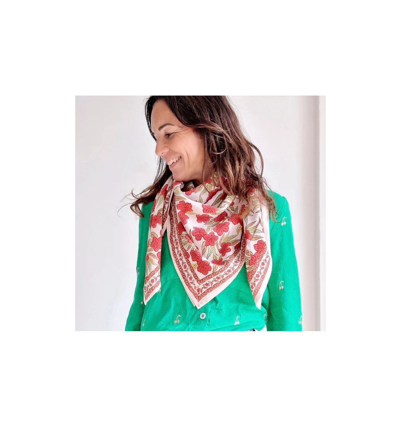 Bijoux Totem SO FAMILY SO FAMILY Foulard Jaipur Grenat.
