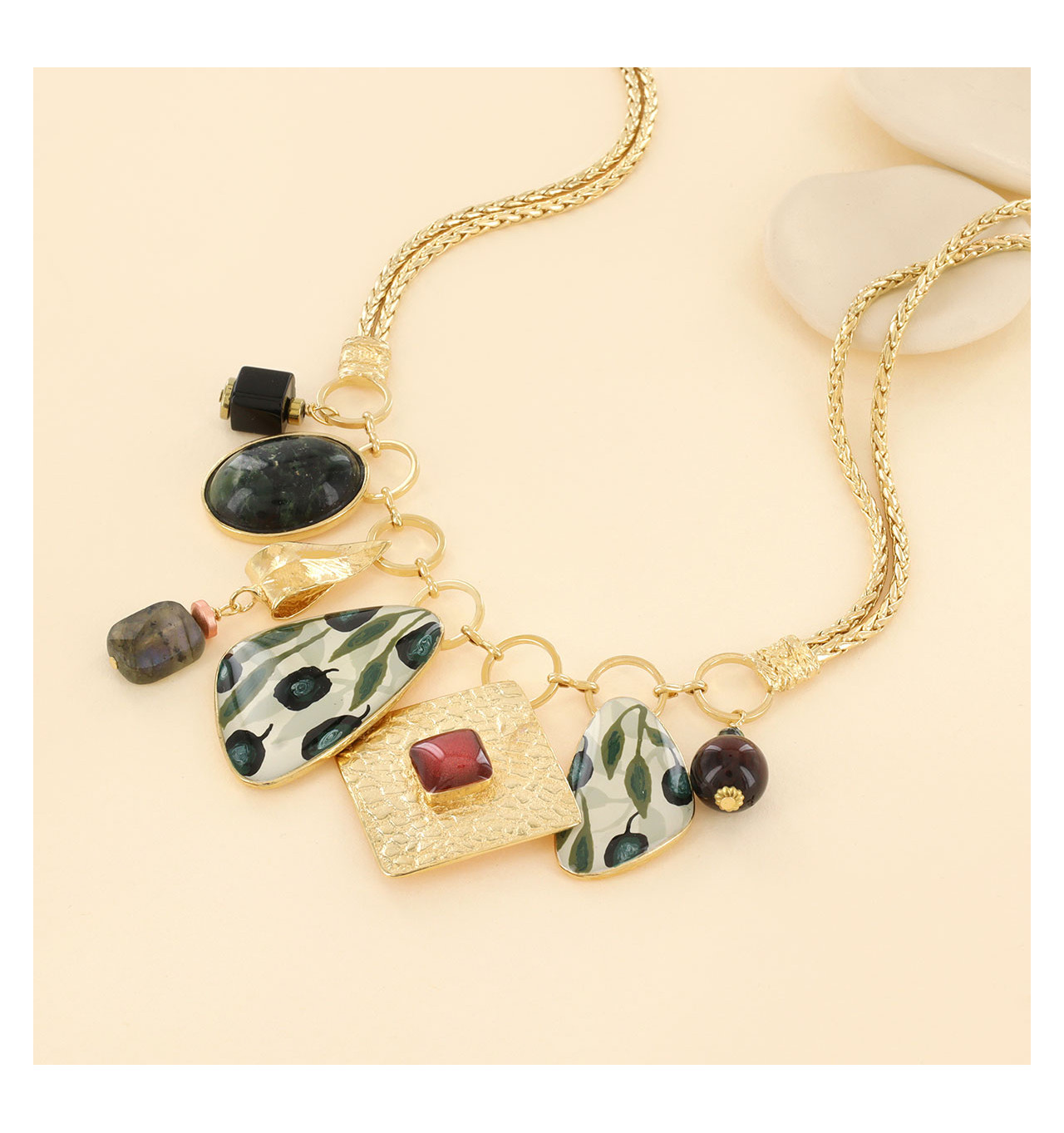 Bijoux Totem TARATATA TARATATA bijoux Collier Olive.