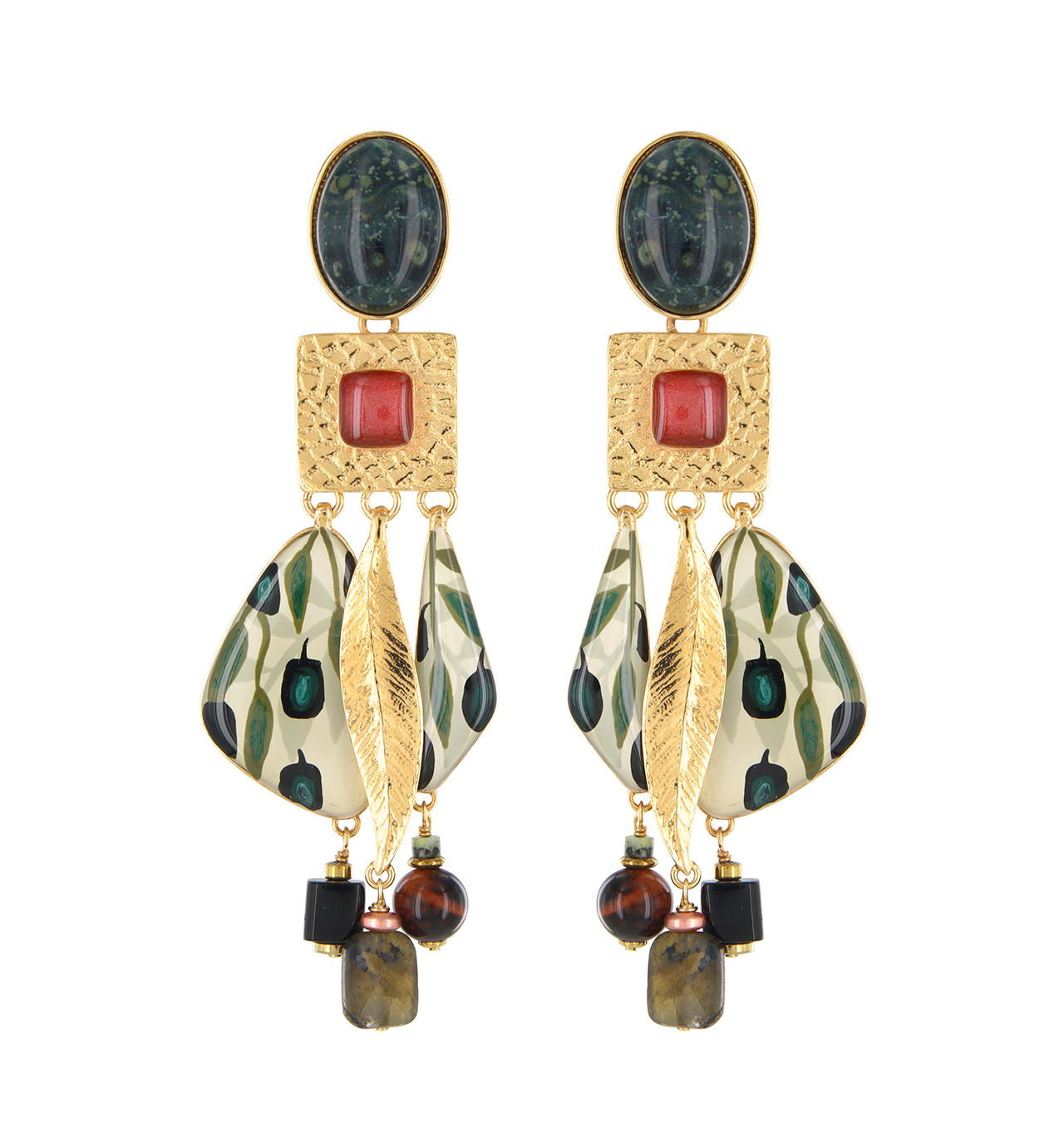 Bijoux Totem TARATATA TARATATA bijoux Boucles d'oreilles Clips Olive.