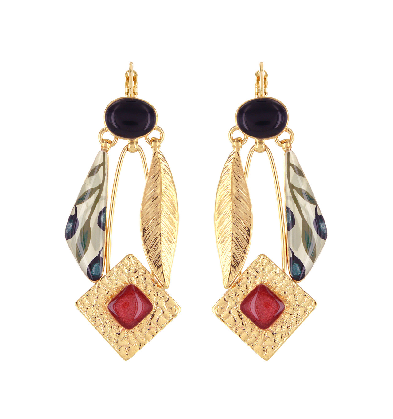 Bijoux Totem TARATATA TARATATA bijoux Boucles Dormeuses Olive.